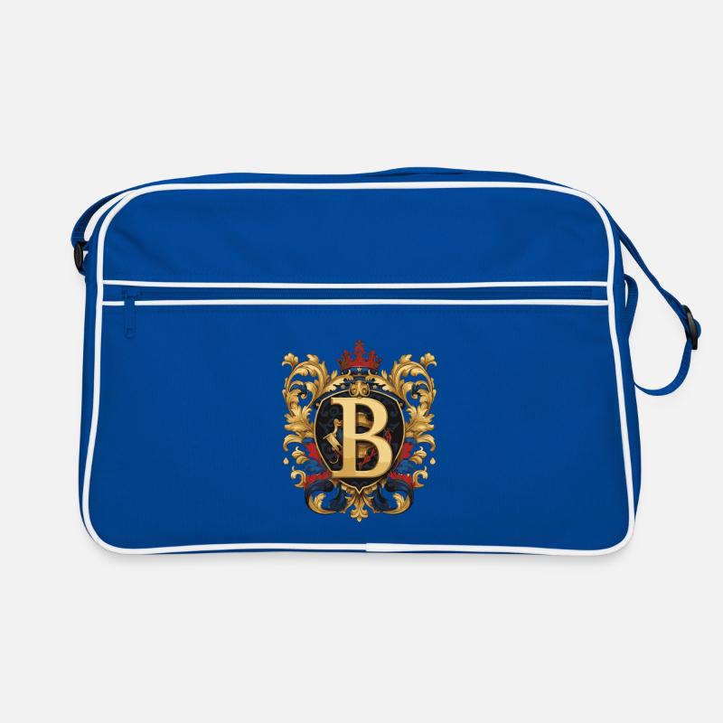 B Buchstabe Name Krone Retro Tasche