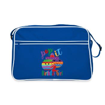 pop it Fille d’anniversaire 2 - Sac Retro - bleu/blanc - Devant