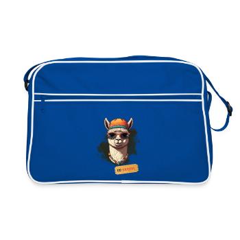 Pas de drame Lama - Sac Retro - bleu/blanc - Devant