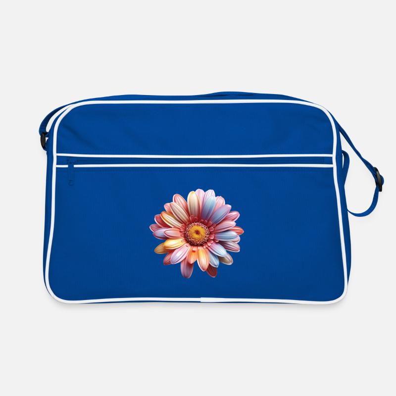 Regenbogen Gänseblümchen – Bunte Flowerpower Retro Tasche