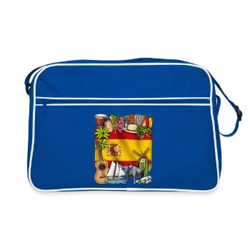 Spanien - Retro Tasche - Blau/Weiß - Vorne