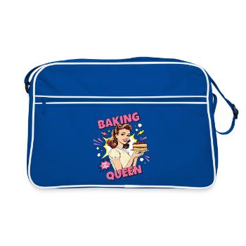 Baking Cake Baking Queen Baking Fairy Baker Pop Art - Retro Bag - blue/white - Front