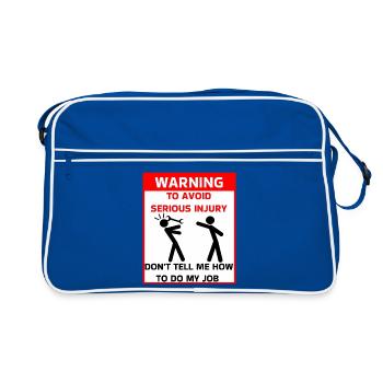 Safety Warning - Sac Retro - bleu/blanc - Devant