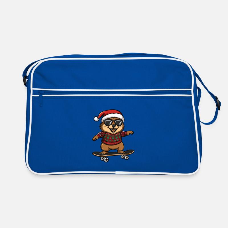 Castor Noël Drôle Sac Retro