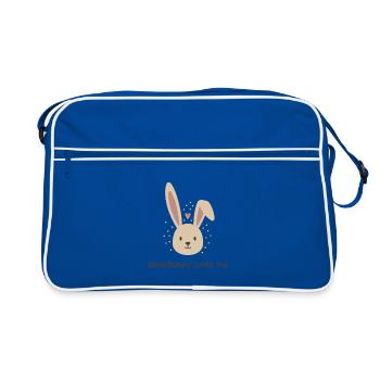 Somebunny Loves Me Bunny Tee - Retro Tasche - Blau/Weiß - Vorne