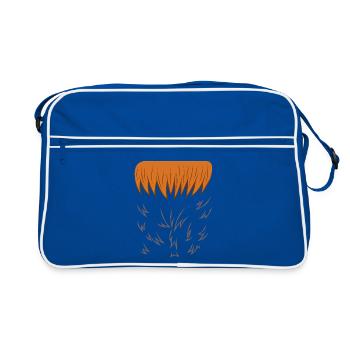 Drôle Poule Poulet Animal Ventre Costume Paresseux DIY - Sac Retro - bleu/blanc - Devant