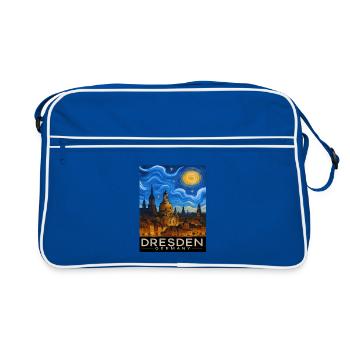 Dresden Night Light Skyline - Retro Bag - blue/white - Front
