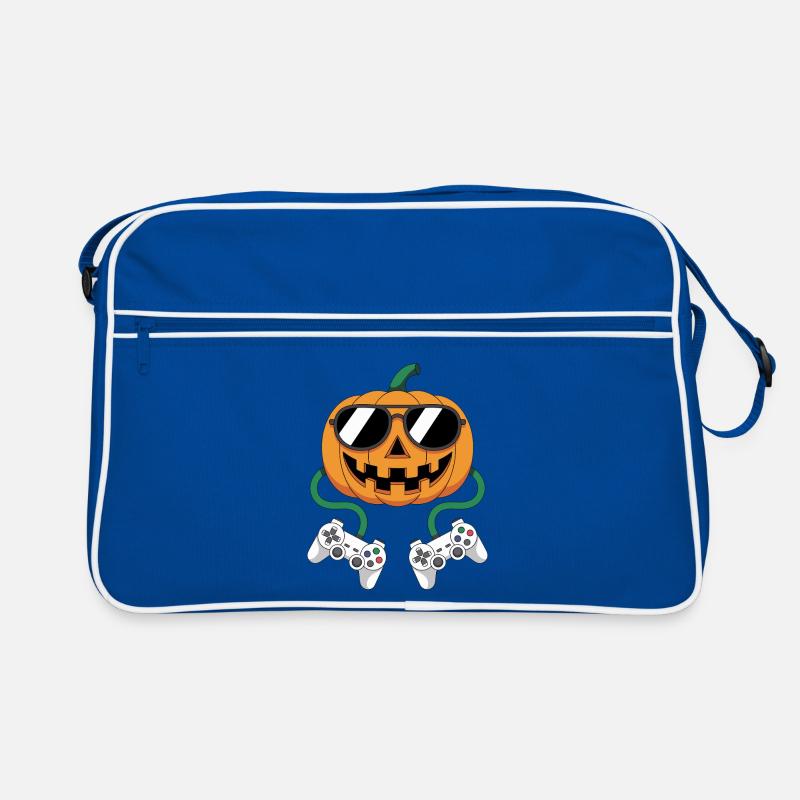 Gamer Halloween Gaming Pumpkin With Controller Retro Bag