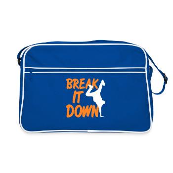 Break It Down Rhythm Motion Dance Power - Retro Tasche - Blau/Weiß - Vorne