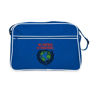 Ni patrie ni frontières - Sac Retro - bleu/blanc - Devant