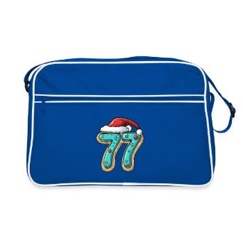 77 Number Cookie Christmas - Retro Bag - blue/white - Front