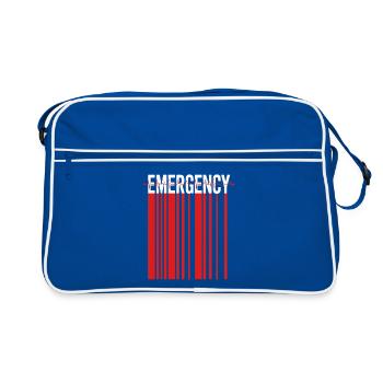 Rayure d’urgence contrastée - Sac Retro - bleu/blanc - Devant