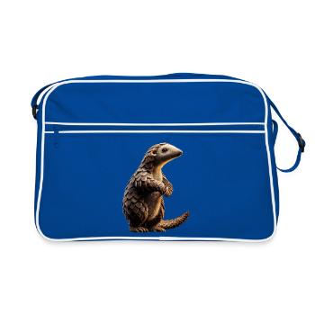 Pangolin Pangolin Pine Cone Pangolins - Retro Bag - blue/white - Front