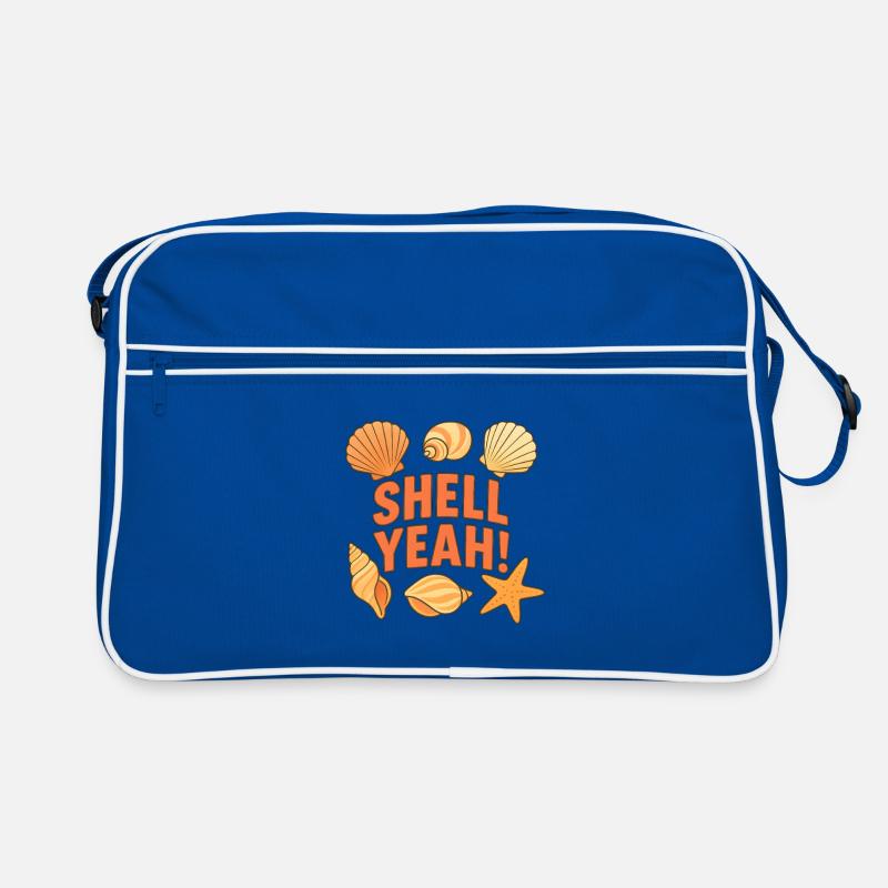 Shell Yeah! Muschel Strand Spruch Design Retro Tasche