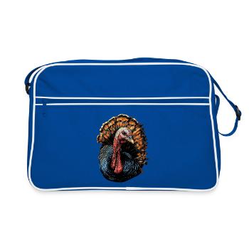 Turkey Chickens Bird Turkey - Retro Bag - blue/white - Front