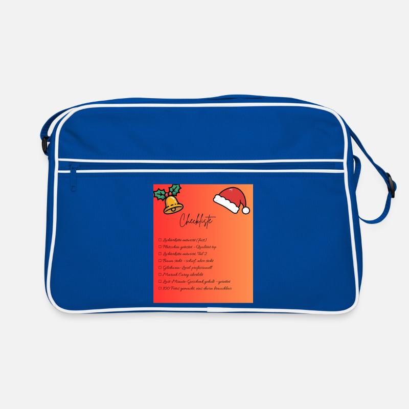 Weihnachts Checkliste Design Retro Tasche