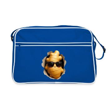 ginger - Retro Bag - blue/white - Front