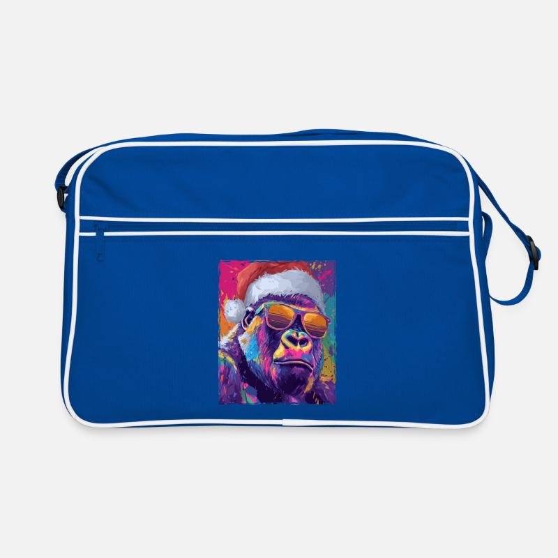 Portrait de Noël du Gorille Sac Retro