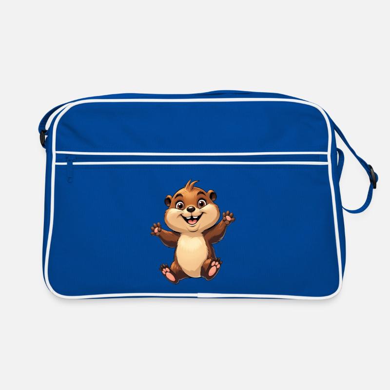 Fröhliches Eichhörnchen Design Retro Tasche