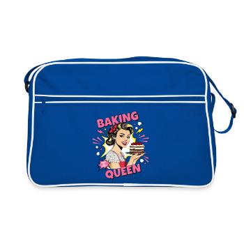 Baking Cake Baking Queen Baking Fairy Baker Pop Art - Retro Bag - blue/white - Front