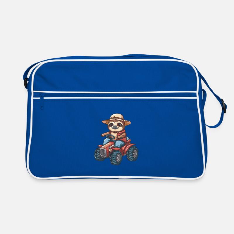 Sloth Tractor Farmer Retro Bag