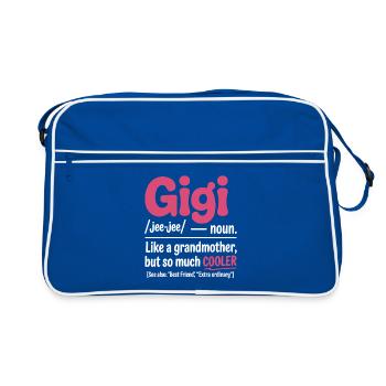 Gigi : Grand-mère cool qui dit - Sac Retro - bleu/blanc - Devant