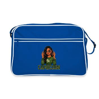 Reine du Capricorne – Pouvoir d’héritage de la fille afro en loc - Sac Retro - bleu/blanc - Devant