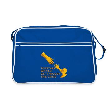 Together We Rise Through This Crisis - Retro Bag - blue/white - Front