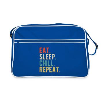 Eat Sleep Chill Repeat Cool Retro Design Relax - Retro Bag - blue/white - Front