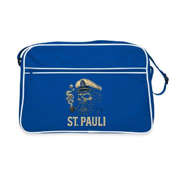St Pauli Hamburg Paulianer Totenkopf Hafen Capitaine - Sac Retro - bleu/blanc - Devant