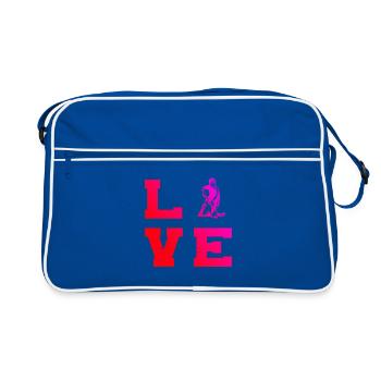 Great floorball gift for floorball - Retro Bag - blue/white - Front