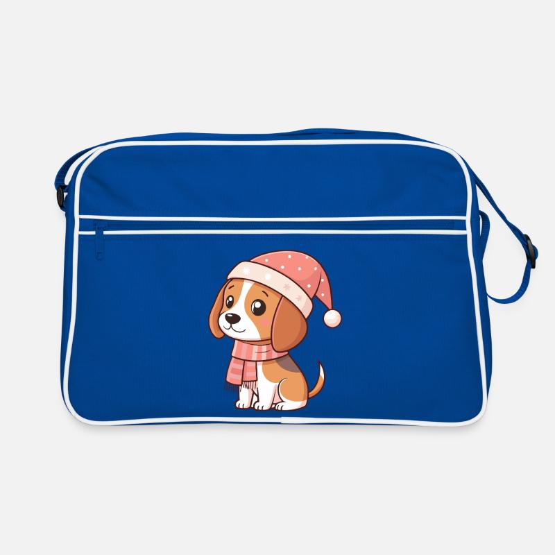 Christmas beagle dog Retro Bag
