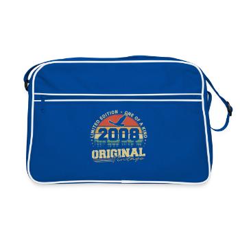 Original 2008 Jahrgang geboren Retro Geburtstag - Sac Retro - bleu/blanc - Devant