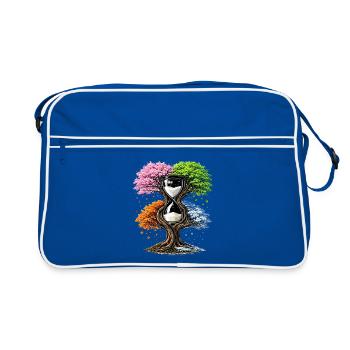L'heure des saisons inaltérées - Sac Retro - bleu/blanc - Devant