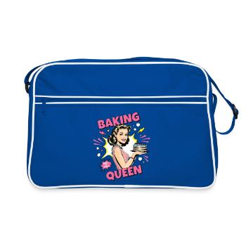 Baking Cake Baking Queen Baking Fairy Baker Pop Art - Retro Bag - blue/white - Front