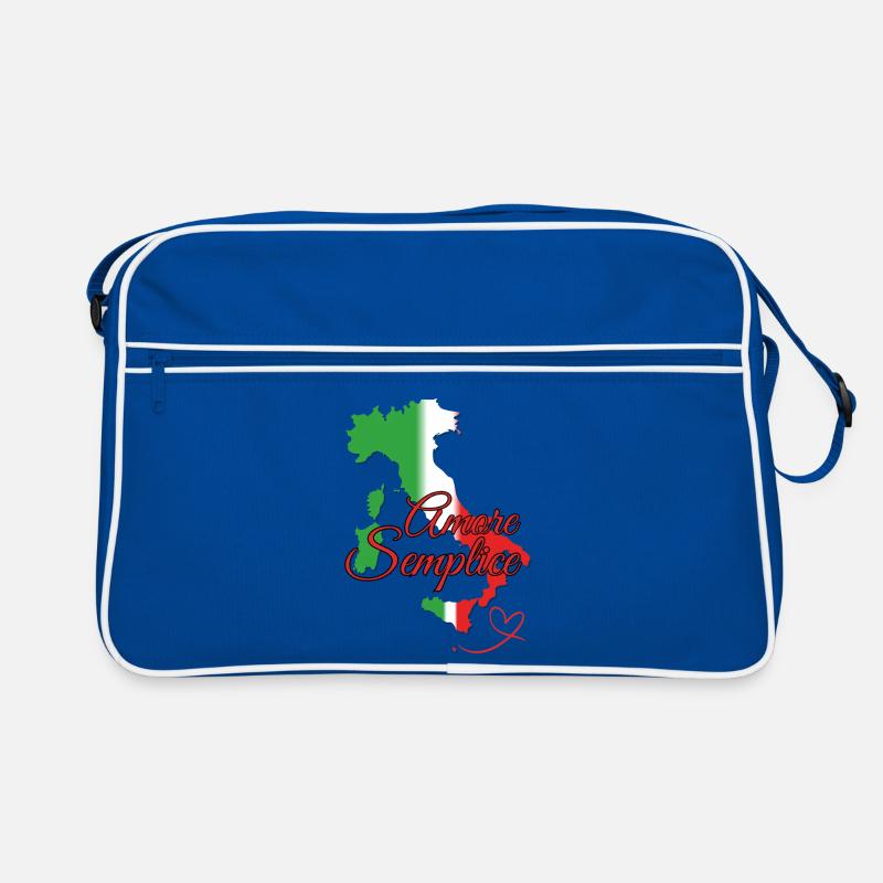 Amore Semplice Italia - Retro Tasche - Blau/Weiß