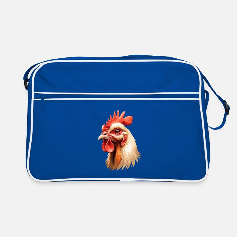 Hahnenkopf Farbexplosion Retro Tasche