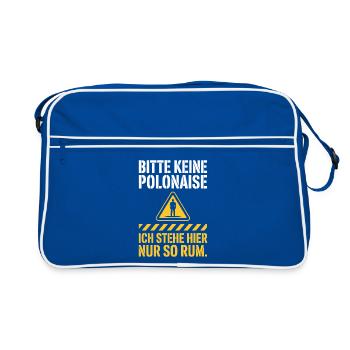 Carnaval, s’il vous plaît, pas de polonaise, juste à rester là - Sac Retro - bleu/blanc - Devant