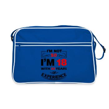 I'm not 50 Years I'm 18 with 32 Years Experience - Retro Tasche - Blau/Weiß - Vorne