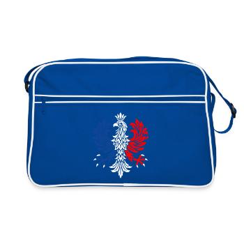 Tricolor Eagle Emblem - Retro Bag - blue/white - Front