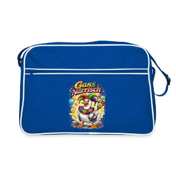 Goose Foolish – Carnival with Humor - Retro Bag - blue/white - Front