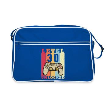Niveau 30 complete Anniversaire 30 ans - Sac Retro - bleu/blanc - Devant