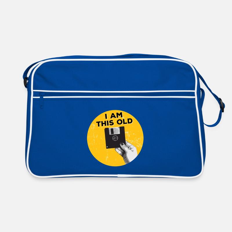 I am this old floppy disk 80s retro Retro Bag