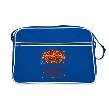 Tradition. Rausch. Freiheit. – Karnevalsmaske - Retro Tasche - Blau/Weiß - Vorne