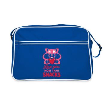 Love You More Than Snacks – Hamster - Retro Bag - blue/white - Front