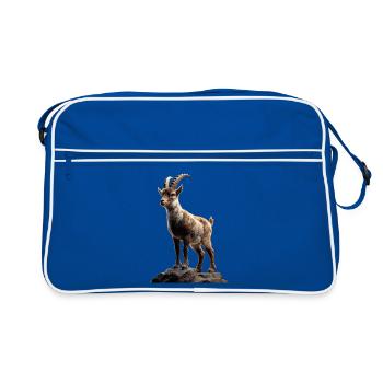 Chèvre Capricorne Bouquetin alpin Chèvres capricornes - Sac Retro - bleu/blanc - Devant