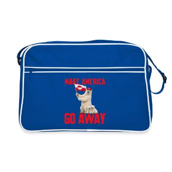 Faites disparaître l’Amérique ! Déclaration du Groenland contre les États-Unis - Sac Retro - bleu/blanc - Devant