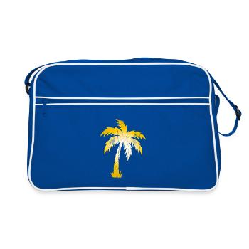 Palm Tree Symbol Vintage - Retro Bag - blue/white - Front