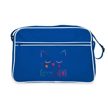 Humeur actuelle Amoureuse des chats mignons - Sac Retro - bleu/blanc - Devant