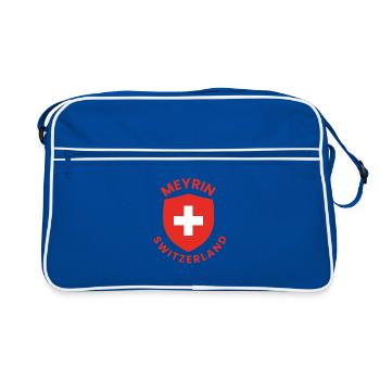 Bouclier Meyrin Schweiz - Sac Retro - bleu/blanc - Devant
